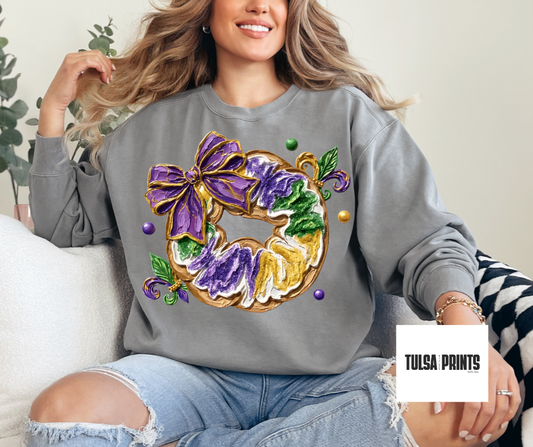 DTF KINGS DONUT MARDI GRAS TRANSFER