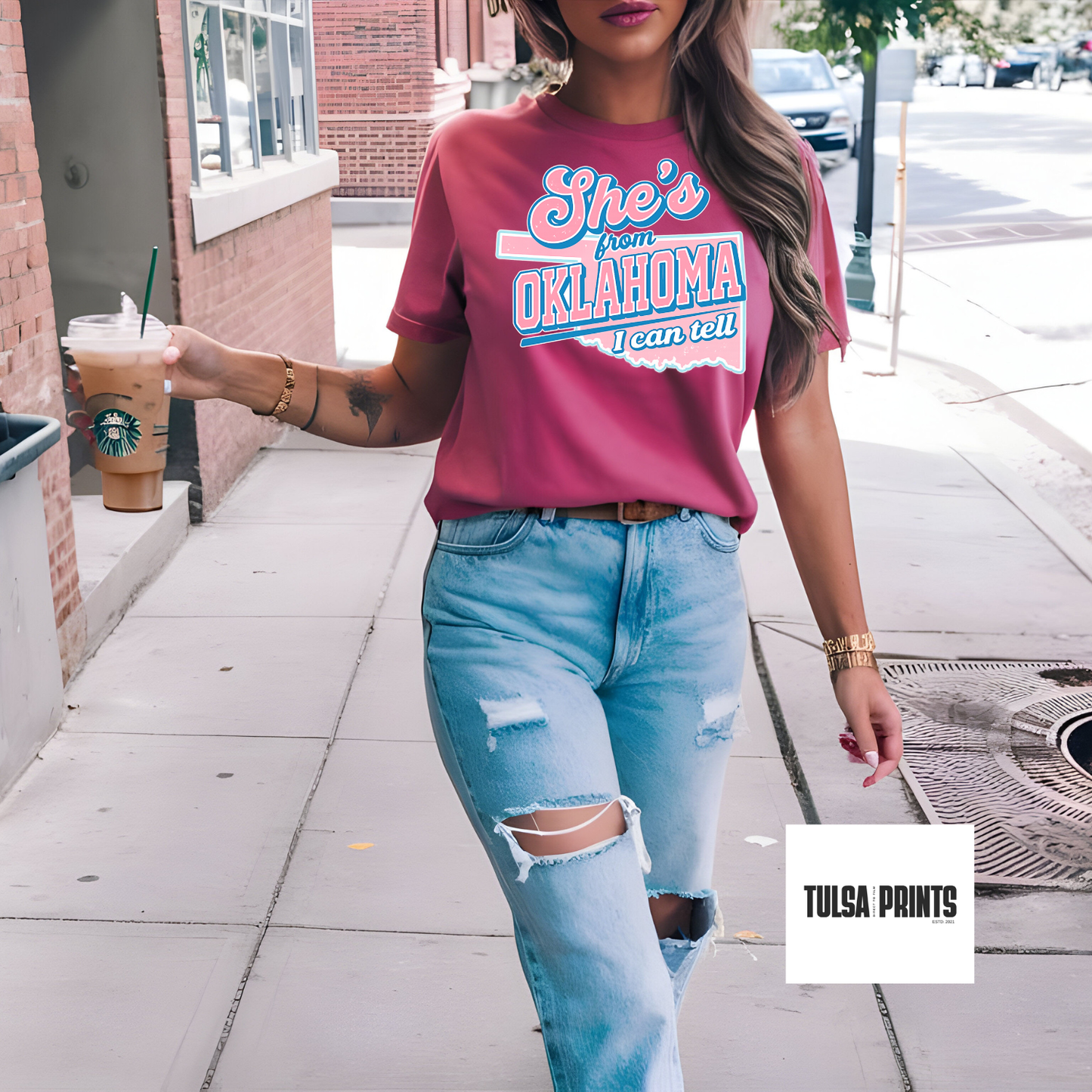 DTF SHE'S FROM OK I CAN TELL TRANSFER (2 COLORS AVAIL.)