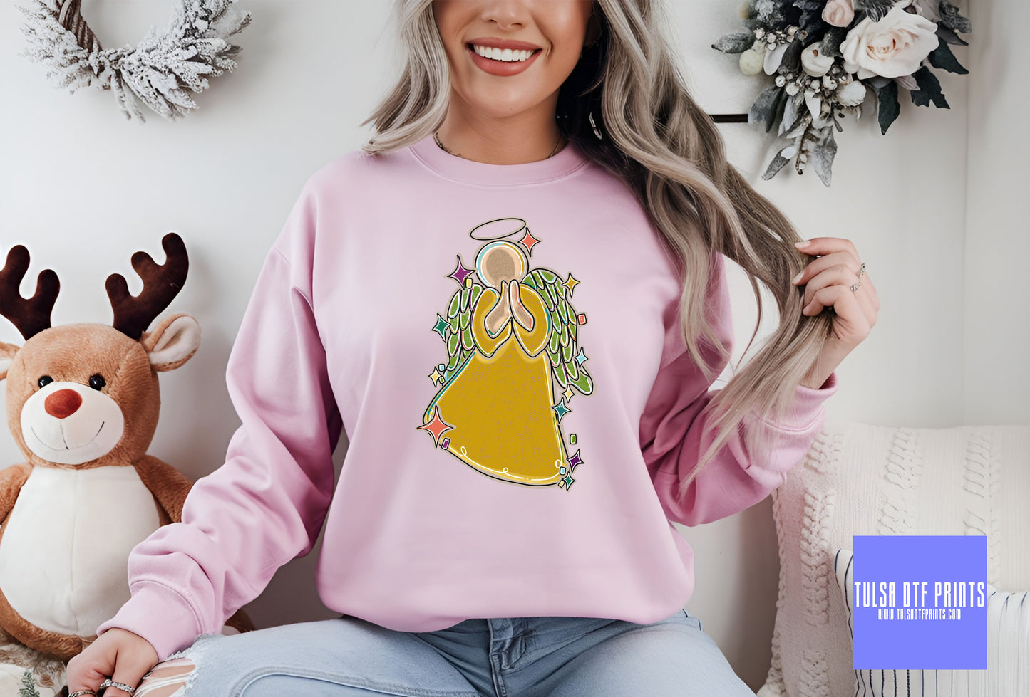 DTF ANGEL WITH STARS (3 COLORS AVAILABLE) TRANSFER