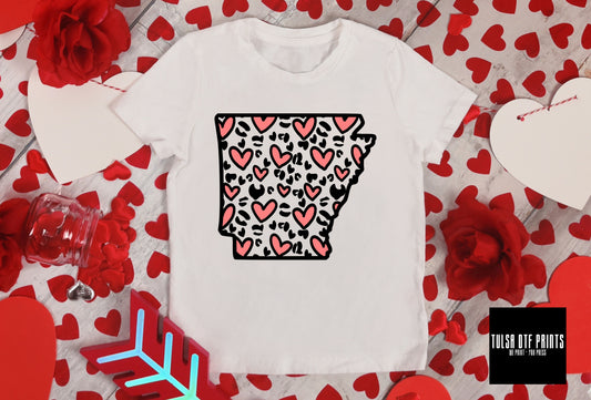 DTF ARKANSAS V DAY HEART LEOPARD STATES TRANSFER