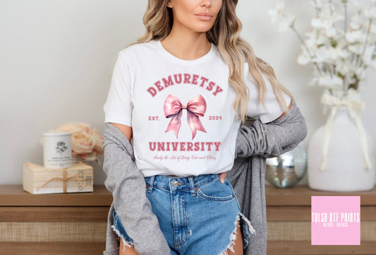 DTF DEMURETSY UNIVERSITY COQUETTE TRANSFER