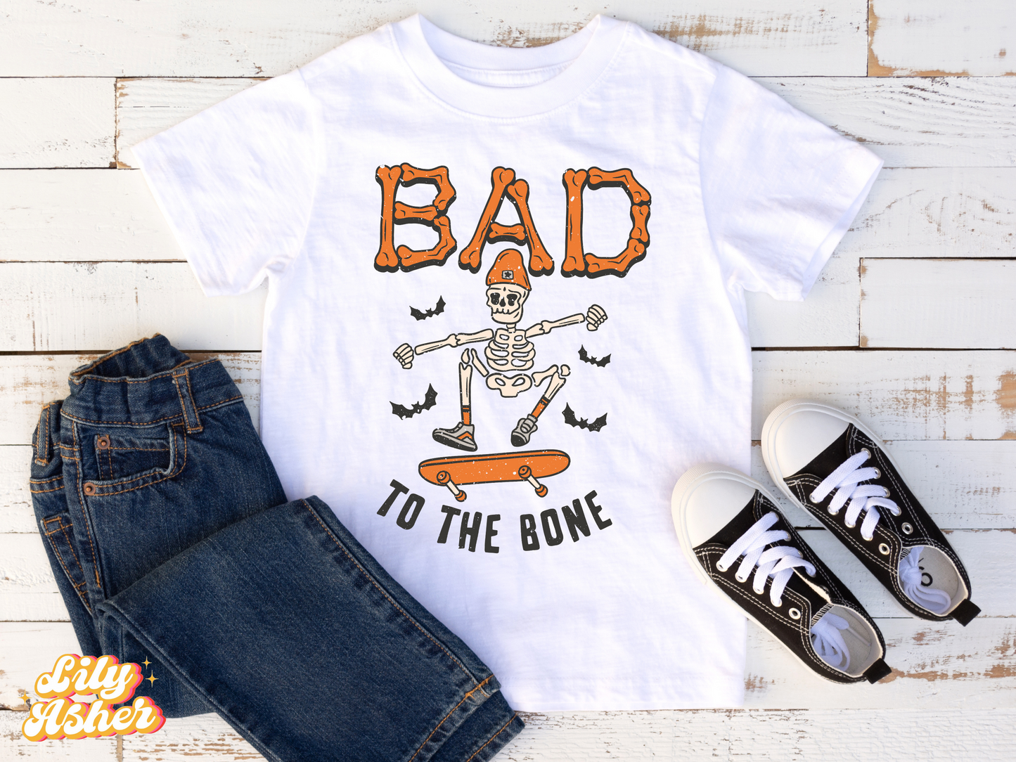 DTF BAD TO THE BONE DISTRESSED TRANSFER