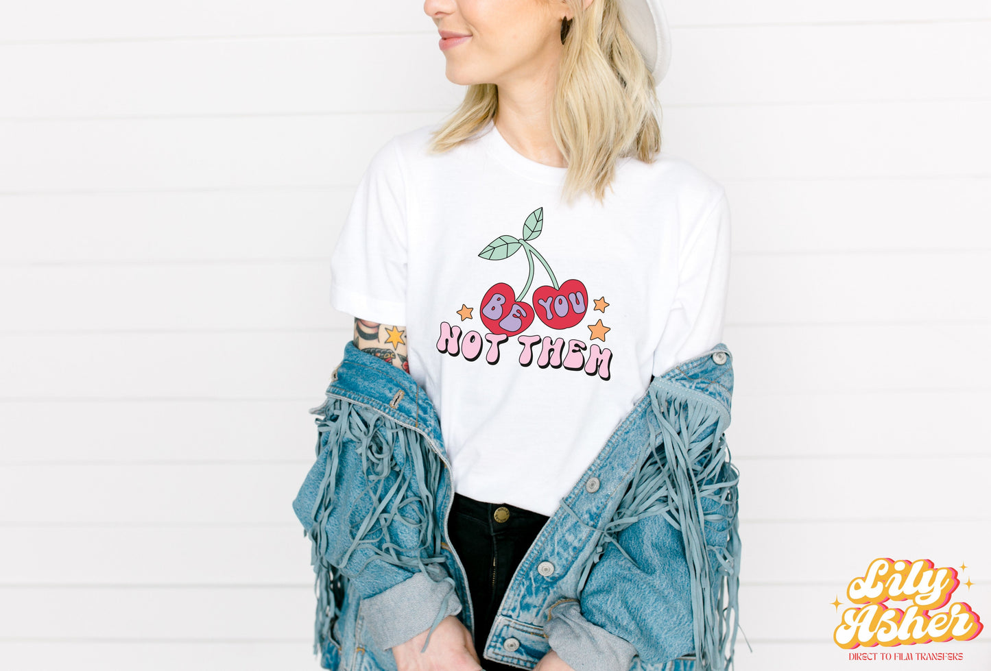 DTF RETRO CHERRY BE YOU TRANSFER