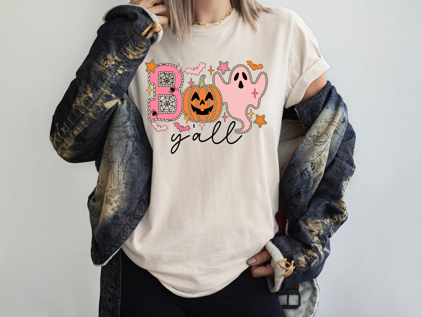 DTF BOO YALL HALLOWEEN PRINT TRANSFER