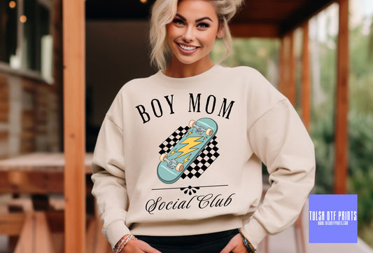 DTF BOY MOM SOCIAL CLUB BLUE TRANSFER