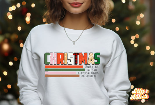 DTF CHRISTMAS LIST COLORFUL TRANSFER