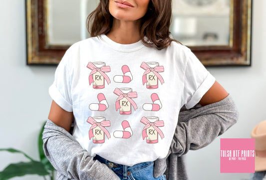 DTF COQUETTE PHARMACY TECH PINK TRANSFER