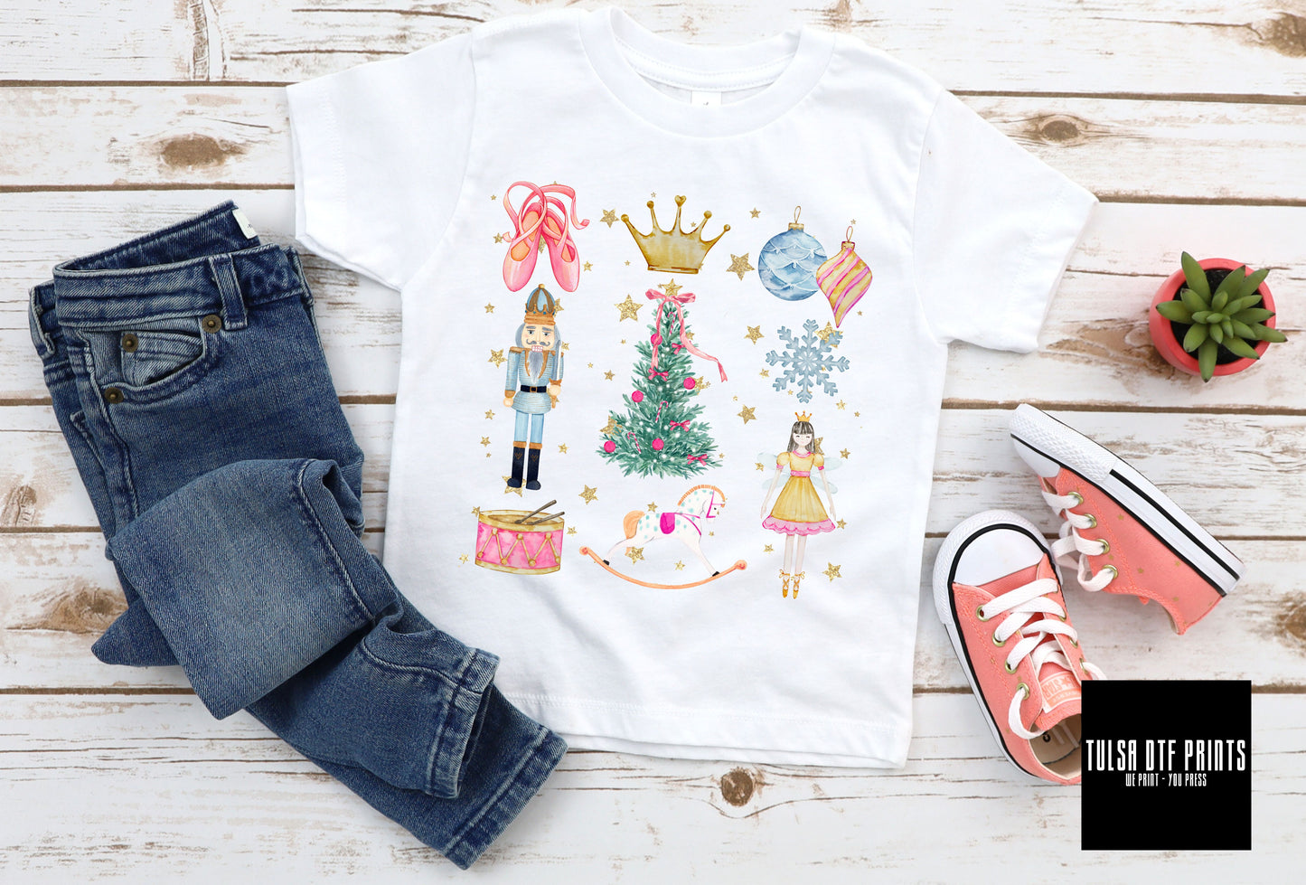 DTF COQUETTE PINK CHRISTMAS COLLAGE TRANSFER