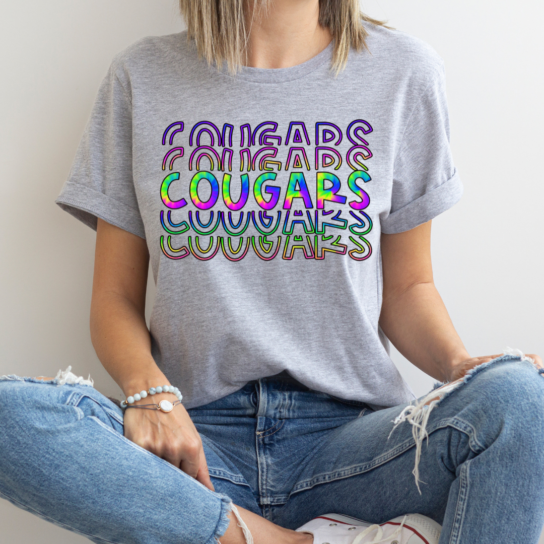 DTF COUGARS COLORFUL LAYER TRANSFER