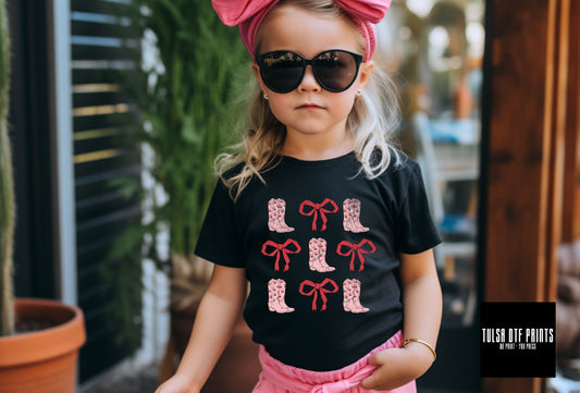 DTF COWGIRL BOOTS AND BOWS TRANSFER