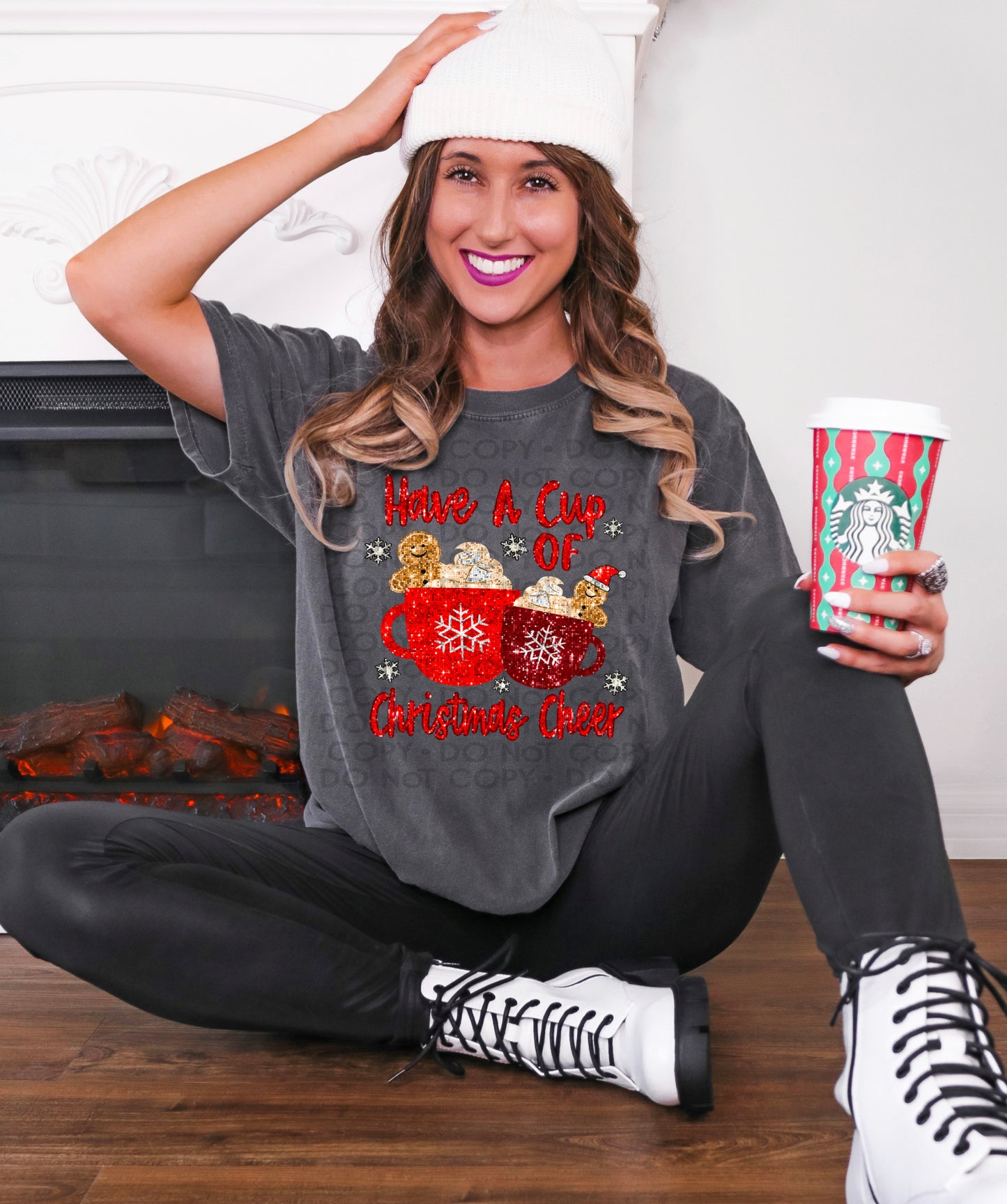 DTF CUP OF CHRISTMAS CHEER TRANSFER