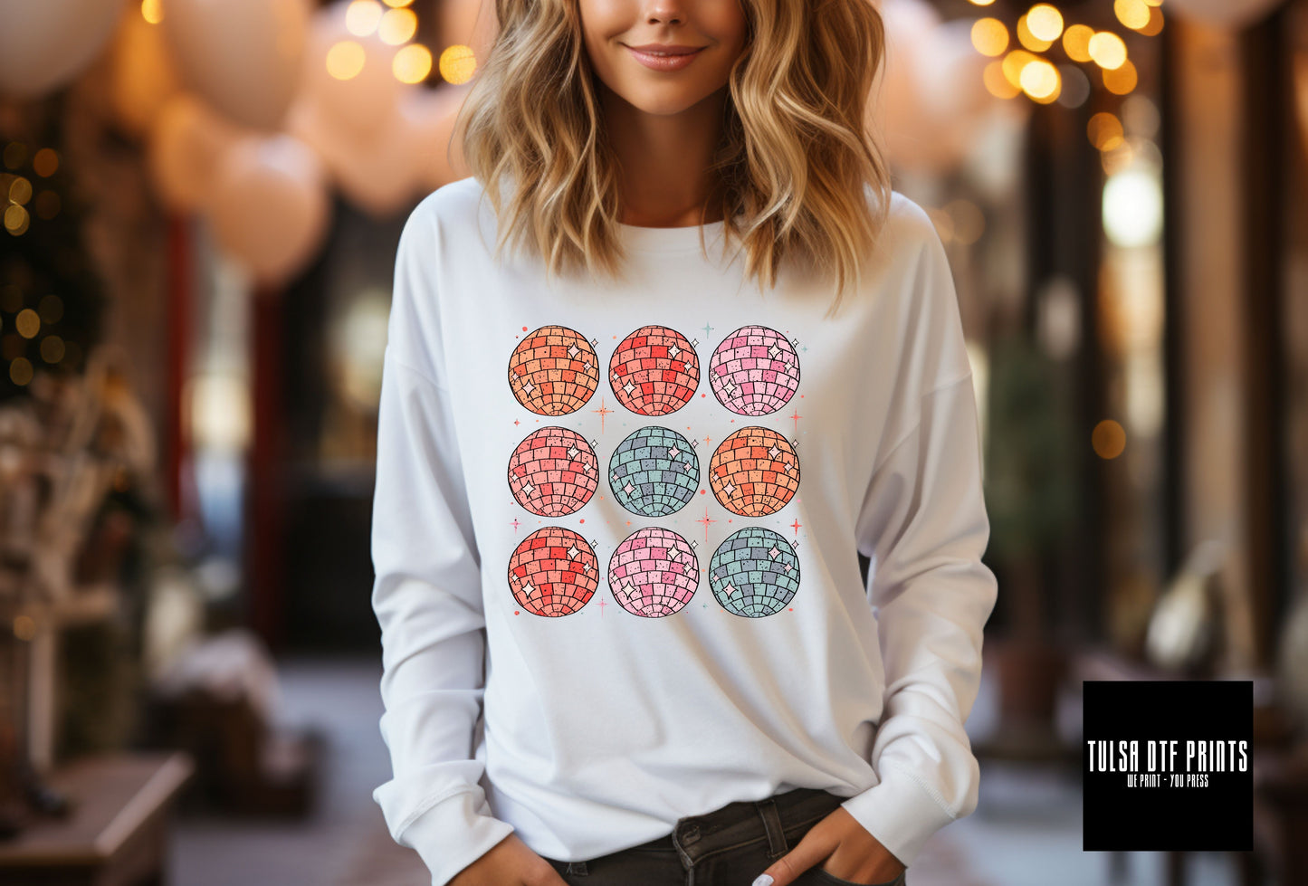 DTF DISCO BALLS TRANSFER