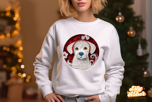 DTF DOG 3D CHRISTMAS ORNAMENT TRANSFER