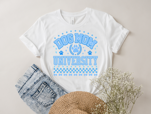 DTF DOG MOM UNIVERSITY BLUE PRINT TRANSFER