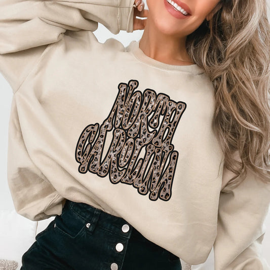 DTF NORTH CAROLINA SHADOW OUTLINE LEOPARD TRANSFER