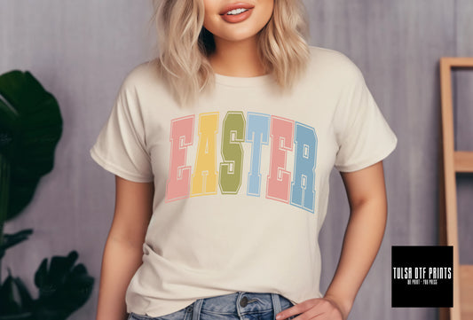 DTF EASTER RETRO TEXT PASTEL TRANSFER