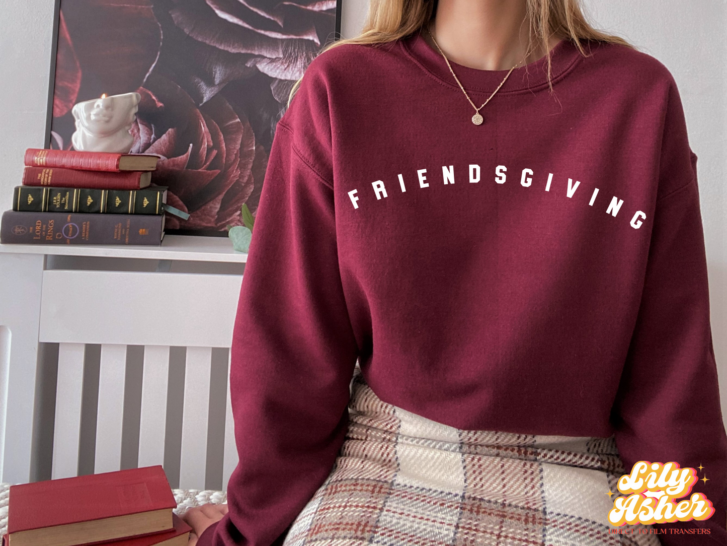 DTF FRIENDSGIVING CURVED TEXT TRANSFER