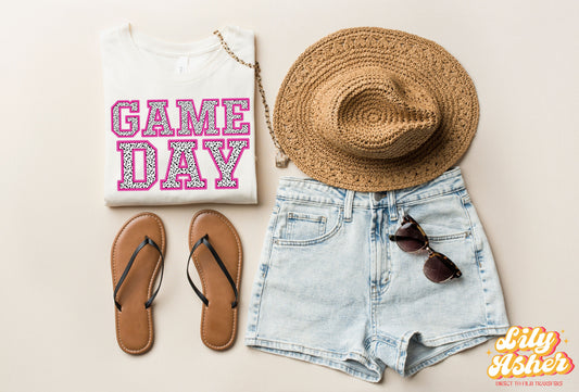 DTF GAME DAY FAUX EMBROIDERY DALMATIAN TRANSFER