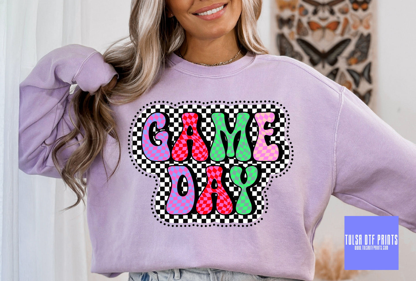 DTF GAME DAY MULTICOLOR CHECKERED TRANSFER