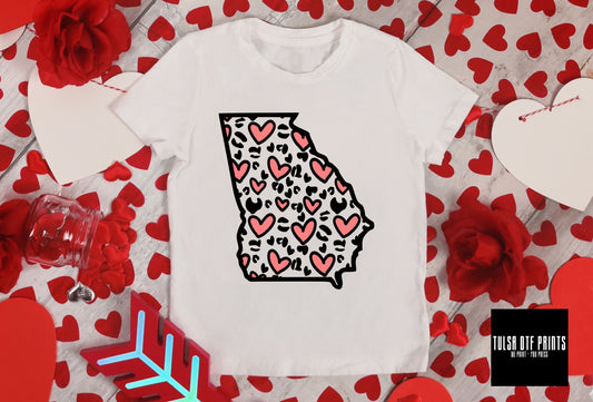 DTF GEORGIA V DAY HEART LEOPARD STATES TRANSFER