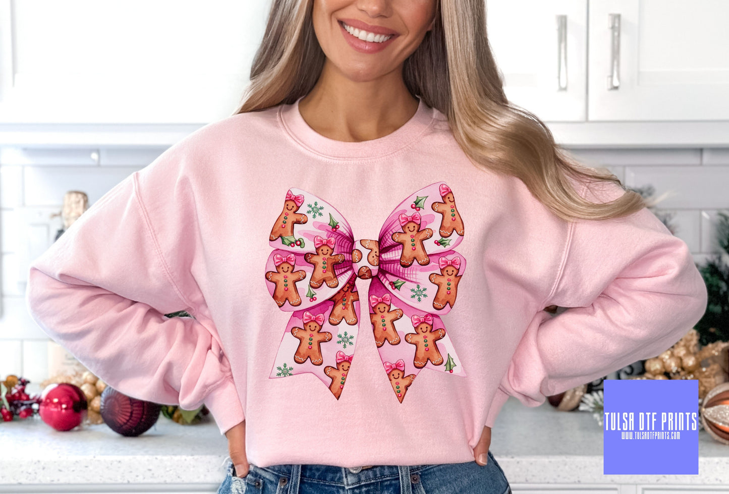 DTF GINGERBREAD COQUETTE BOW TRANSFER