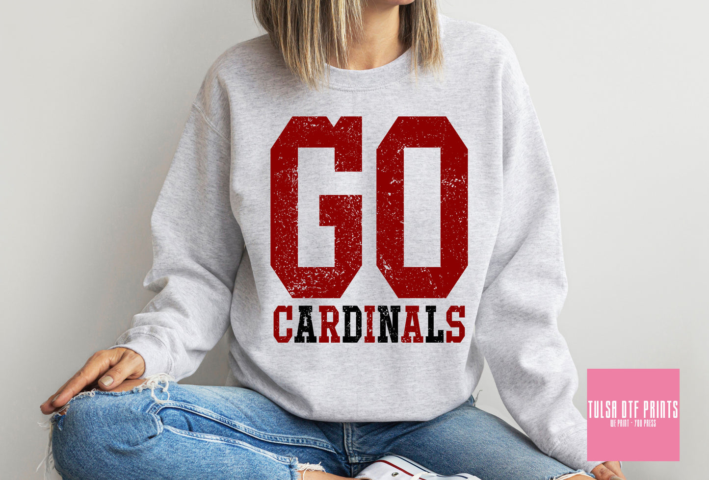 DTF GO CARDINALS RED/BLACK GAME DAY TRANSFER