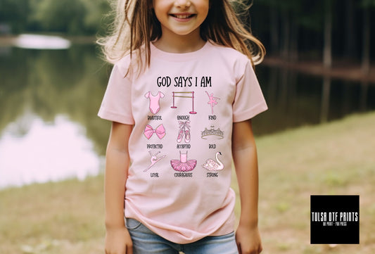 DTF GOD SAYS I AM - BALLERINA VERSION TRANSFER