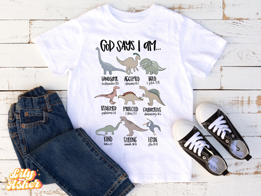 DTF GOD SAYS I AM - DINO TRANSFER