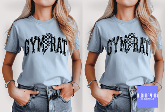DTF GYM RAT CHECKERED LB TRANSFER