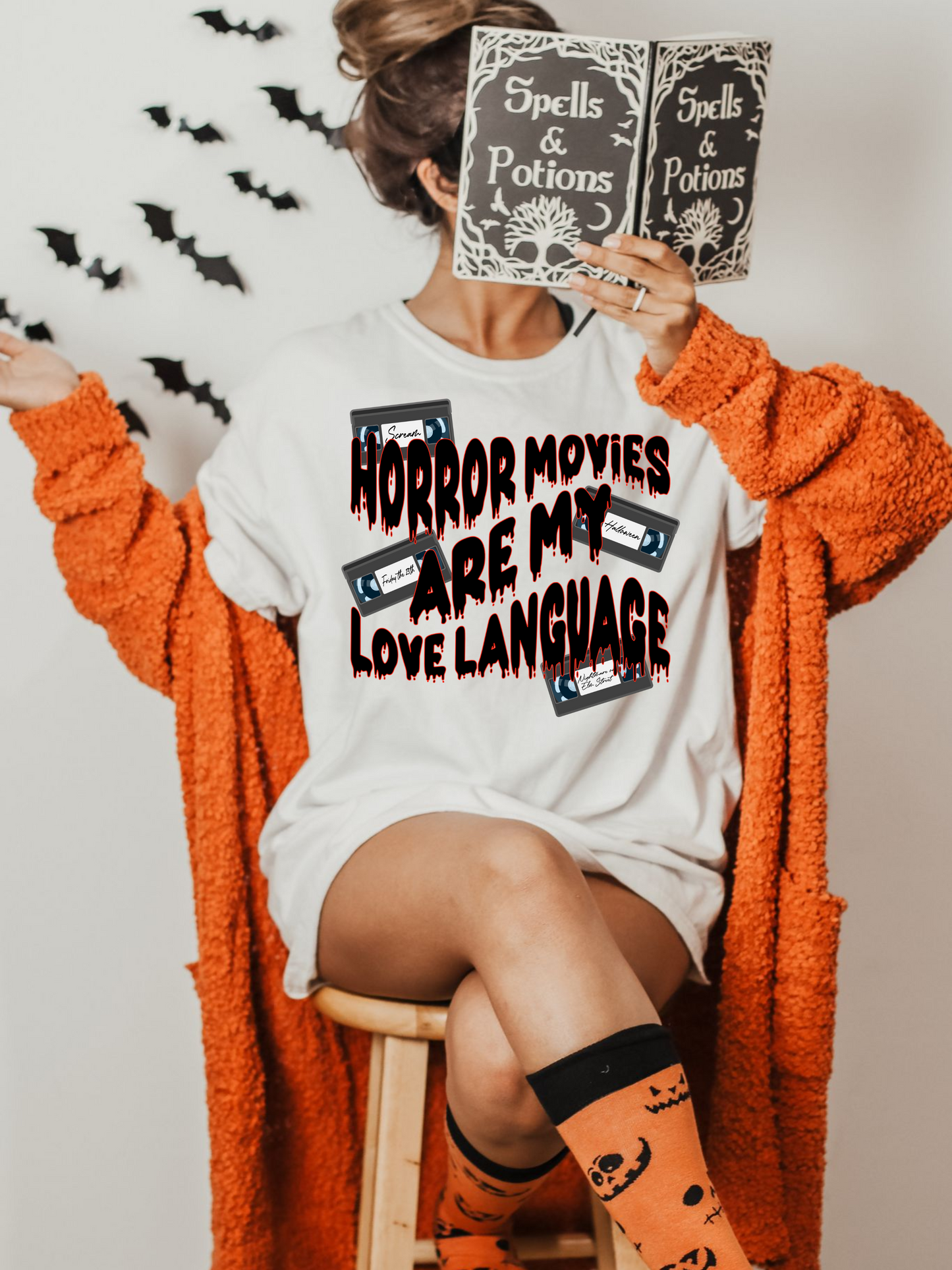 DTF HORROR MOVIES ARE MY LOVE LANGUAGE HALLOWEEN PRINT TRANSFER