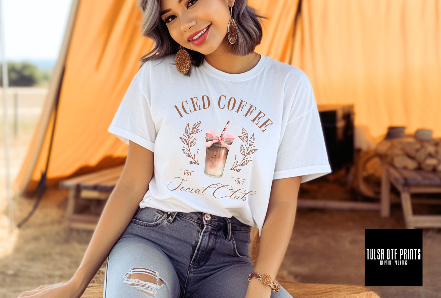 DTF ICED COFFEE SOCIAL CLUB TRANSFER