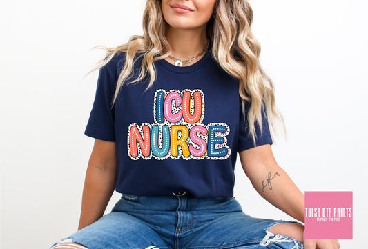 DTF ICU NURSE DALMATIAN PRINTS TRANSFER