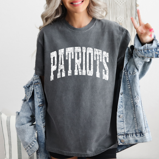 DTF CURVED DISTRESSED PATRIOTS PNG
