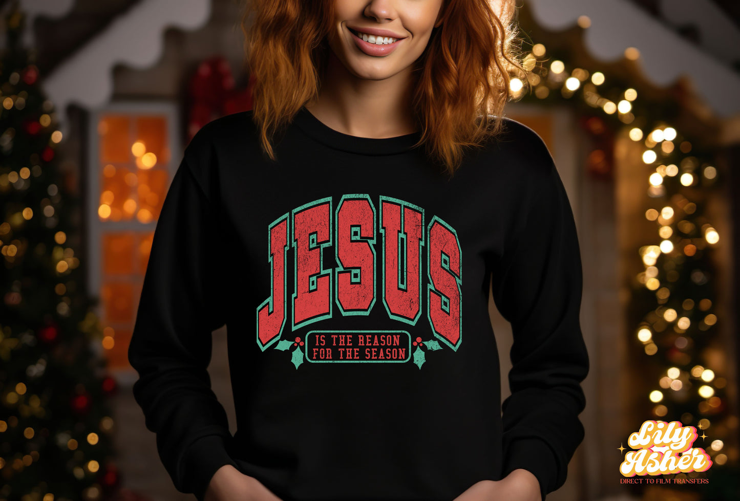 DTF JESUS IS THE REASON FOR THE SEASON RETRO TRANSFER