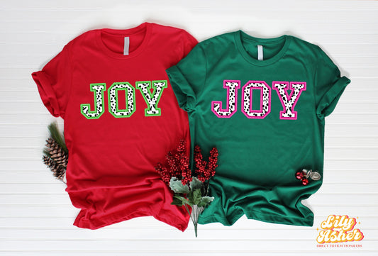 DTF JOY DALMATIAN FAUX EMBROIDERY TRANSFER