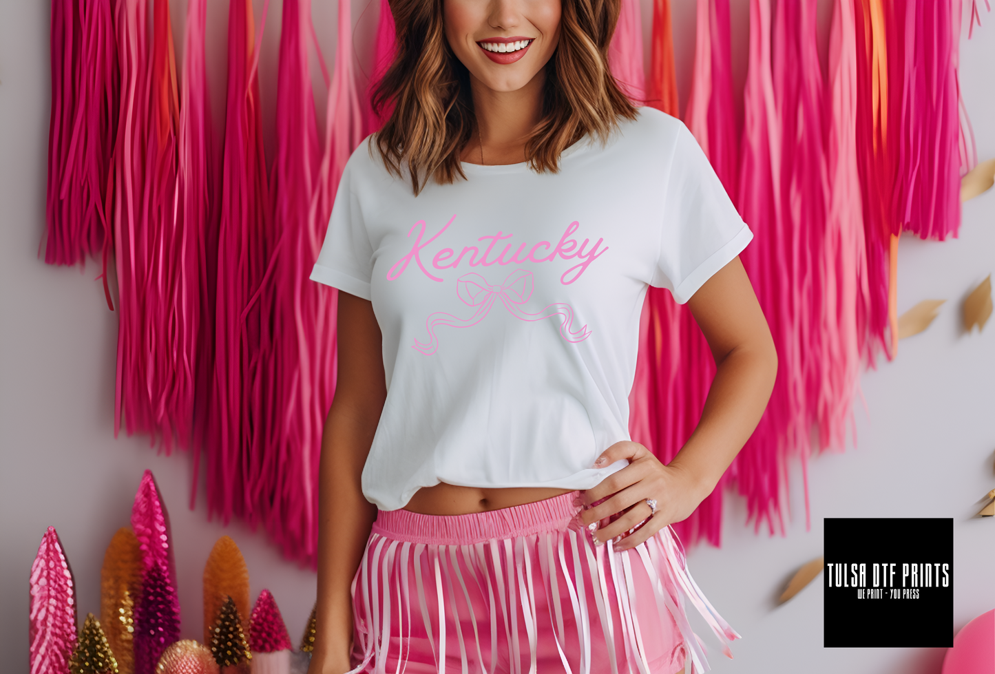 DTF COQUETTE KENTUCKY BOW TRANSFER