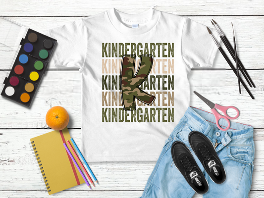 DTF KINDERGARTEN ARMY CAMO TRANSFER