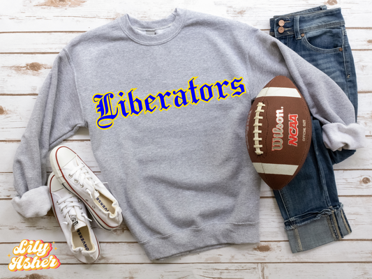 DTF LIBERATORS BLUE/GOLD DUKE DESIGN TRANSFER