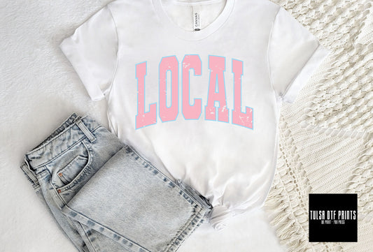 DTF LOCAL RETRO TEXT PASTEL TRANSFER