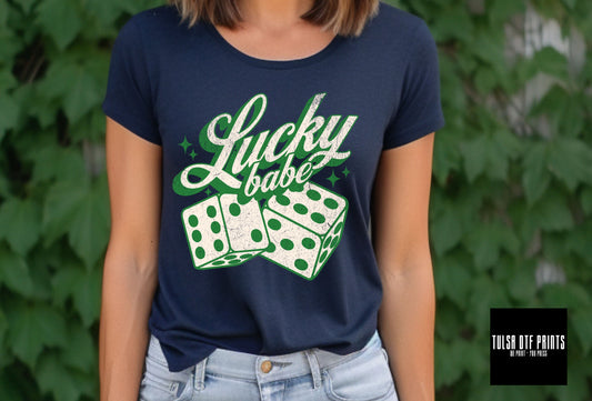DTF LUCKY BABE DICE TRANSFER