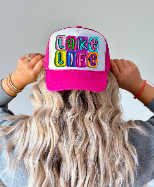 DTF LAKE LIFE 3D INFLATED LETTERS TRANSFER