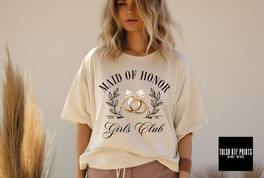 DTF MAID OF HONOR GIRLS CLUB TRANSFER