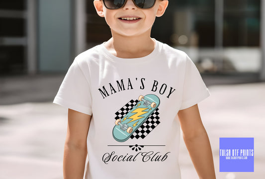 DTF MAMAS BOY SOCIAL CLUB BLUE TRANSFER
