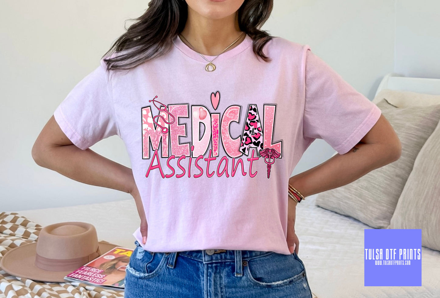 DTF MEDICAL ASSISTANT VALENTINE DAY RGB TRANSFER