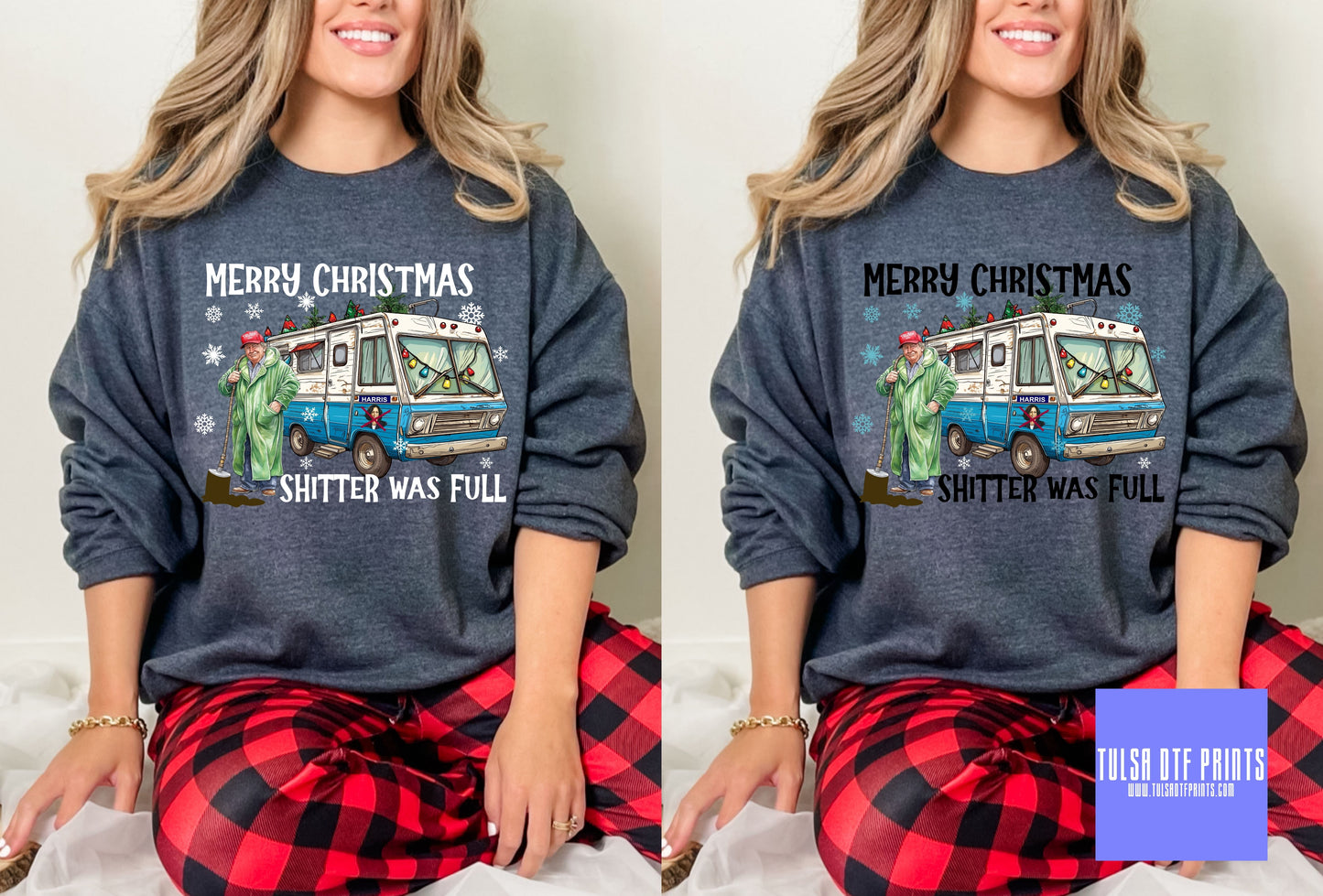 DTF MERRY CHRISTMAS TRUMP (2 COLORS AVAILABLE) TRANSFER