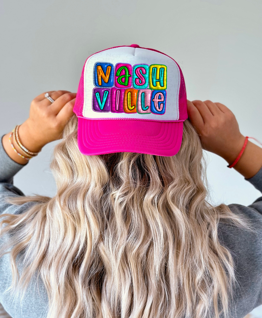 DTF NASHVILLE 3D INFLATED LETTERS TRANSFER