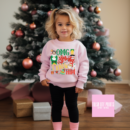 DTF OMG SANTA I KNOW HIM TRANSFER