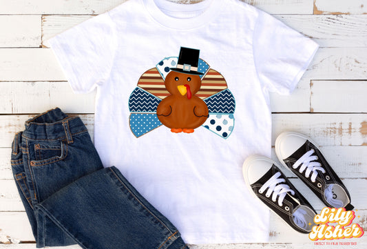 DTF PATTERNED BOY TURKEY TRANSFER