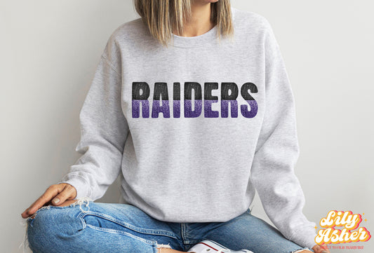 DTF RAIDERS BLACK/PURPLE GAME DAY SPLIT DESIGN TRANSFER