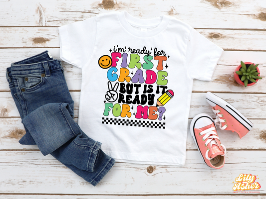 DTF READY FOR FIRST GRADE PREPPY BACK2SCHOOL TRANSFER